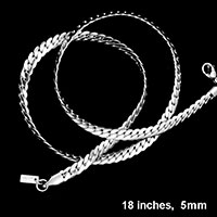 18 INCH, 5mm Stainless Steel Metal Chain Necklace