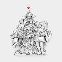 Metal Christmas Tree Santa Claus Angel Pin Brooch / Pendant