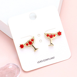 Stone Embellished Cocktail Stud Earrings