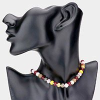 Marbled Beaded Necklace