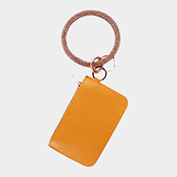 Faux Leather Mini Pouch Bag / Keychain / Bracelet
