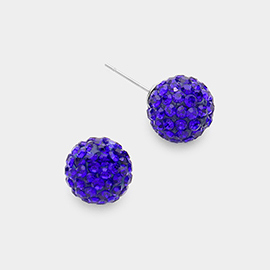 Shamballa Ball Stud Earrings