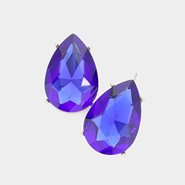 Teardrop Stone Evening Earrings