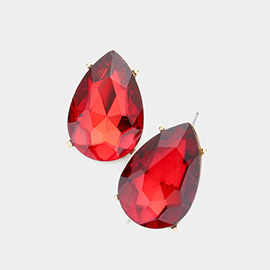 Teardrop Stone Evening Earrings