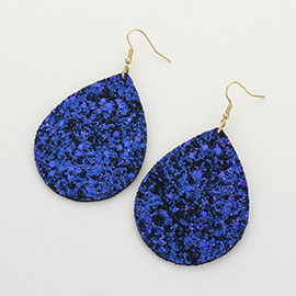 Glittered Teardrop Dangle Earrings