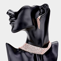 Embellished Crystal Rhinestone  Choker Necklace
