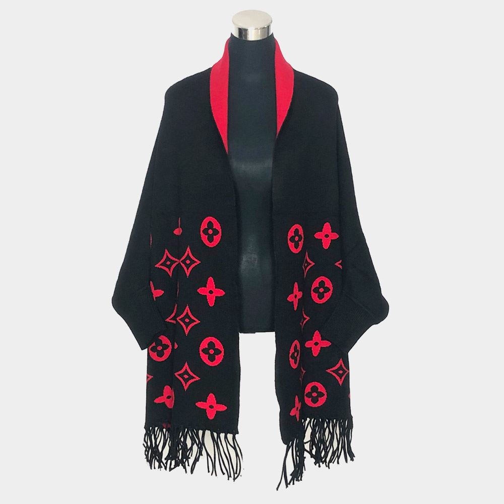 Luxury Patterned Poncho