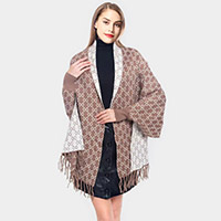Luxury Patterned Poncho