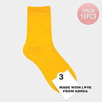 10Pairs - Solid Socks