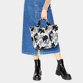 Camouflage Patterned Tote Bag