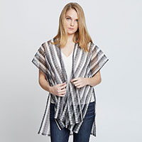 Colorful Striped Cover Up Kimono Poncho