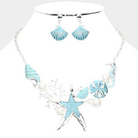 Pearl Embellished Sea Life Statement Necklace