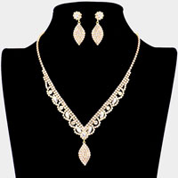 Rhinestone Marquise Accented Necklace