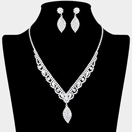 Rhinestone Marquise Accented Necklace