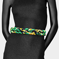 Braided Patterned Fabric Belt