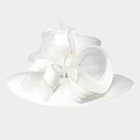 Mesh Bow Accented Dressy Hat