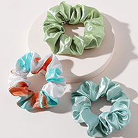 3PCS - Ombre Solid Scrunchies Hair Bands