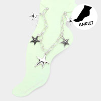 Antique Metal Starfish Charm Station Anklet