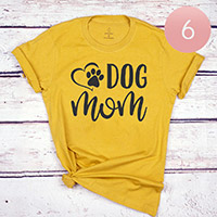 6PCS - Assorted Size DOG mom Graphic T-shirts