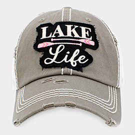 LAKE Life Message Mesh Back Vintage Baseball Cap