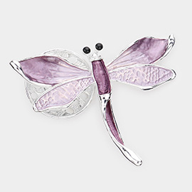 Colored Metal Dragonfly Magnetic Brooch