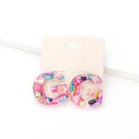 -G- Colorful Monogram Earrings