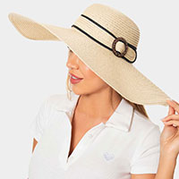 Buckle Band Straw Sun Hat