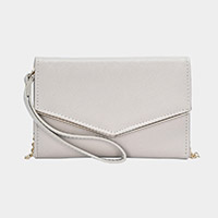 Envelope Wallet on Chain Wristlet Clutch / Crossbody Bag