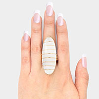 Colorful Enamel Oval Stretch Ring