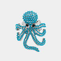 Bead Embellished Octopus Stretch Ring