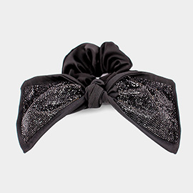 Oversized Flexible Bling Bow Scrunchie Hair Band