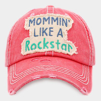 MOMMIN' LIKE A Rockstar Message Vintage Baseball Cap
