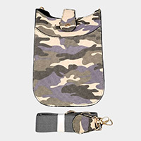 Camouflage Patterned Crossbody Bag