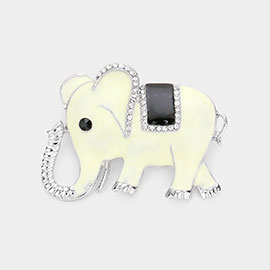 Enamel Elephant Pin Brooch