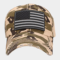 American USA Flag Camouflage Patterned Vintage Baseball Cap