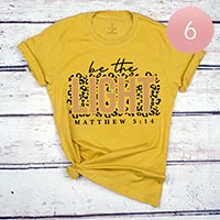6PCS - Assorted Size be the LIGHT MATTHEW 5 : 14 Graphic T-shirts