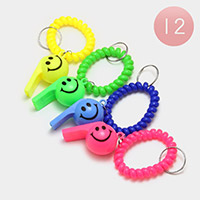 12PCS - Smile Whistle Keychains