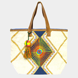 Oversized Boho Tote Bag