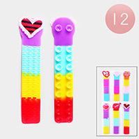 12PCS - Heart Squidopop It Sucker Fidget Kids Toys