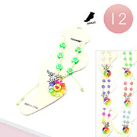12PCS - Smile Flower Adjustable Anklets