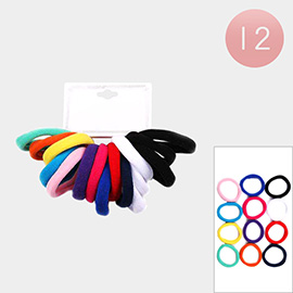 12 SET OF 16 - Colored Fabric Hair Bands