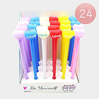 24PCS - Heart Love Ball Pens