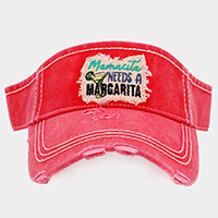 Mamacita Needs A Margarita Vintage Visor Hat