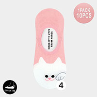 10Pairs - Cat Face Socks