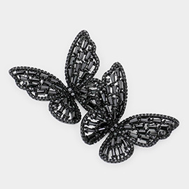 CZ Stone Butterfly Evening Earrings