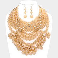 Bubble Multi Layered Statement Necklace