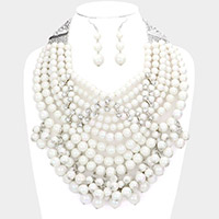 Bubble Multi Layered Statement Necklace