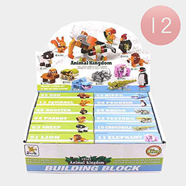 12PCS - Kids Assorted Animal Building Block Toys
