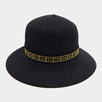 Greek Pattern Band Straw Sun Hat