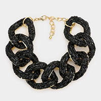 Stone Embellished Link Evening Bracelet